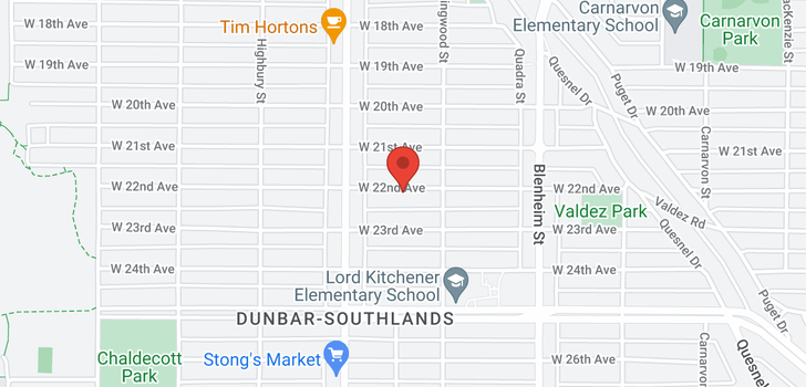 map of 3550 W 22ND AVENUE